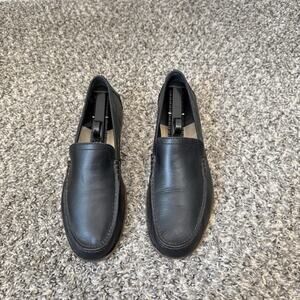 Frye Lewis Venetian Black Stitched Leather Loafers Shoe Men's Size 9.5 Slip On